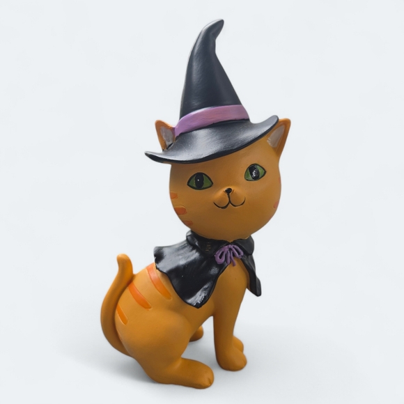 Whimsical Witch Cat Halloween Decor - Picture 2 of 3